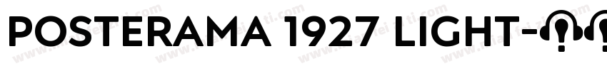 Posterama 1927 Light字体转换